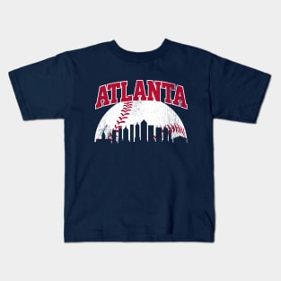 Vintage Atlanta Skyline City Gameday Retro Vintage USA Kids T-Shirt